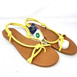 Universal Thread New Yellow Sandals Lightweight Summer Womens‎ Size 10